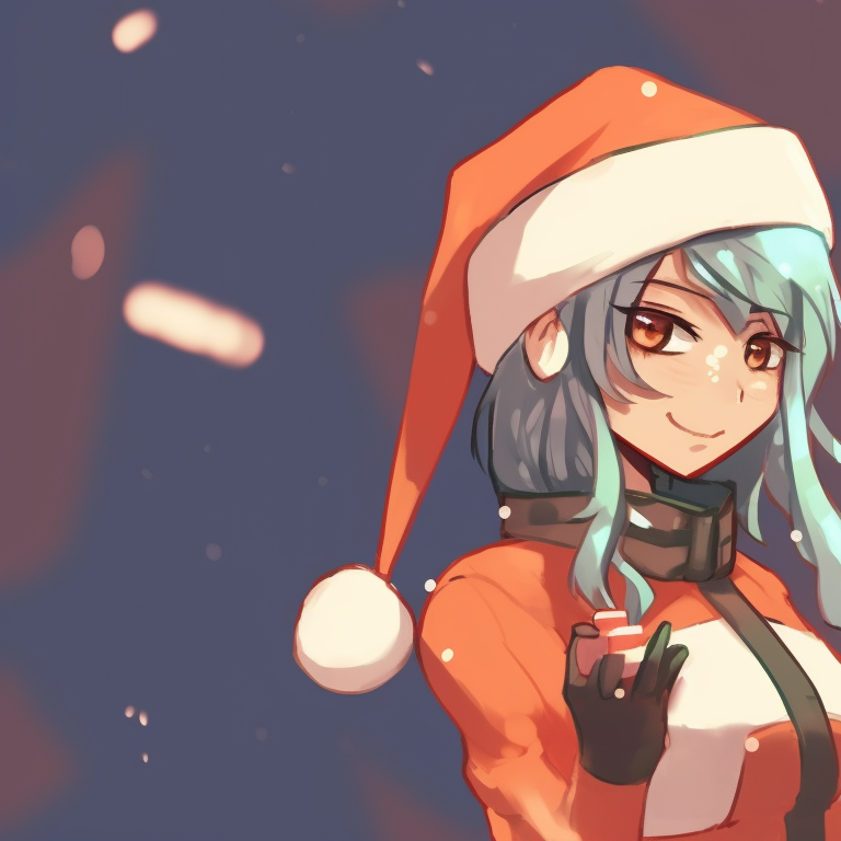 Two characters under the snowy night sky, pastel tones, draped in holiday soft garments valorant christmas pfp matchups pfp for discord.