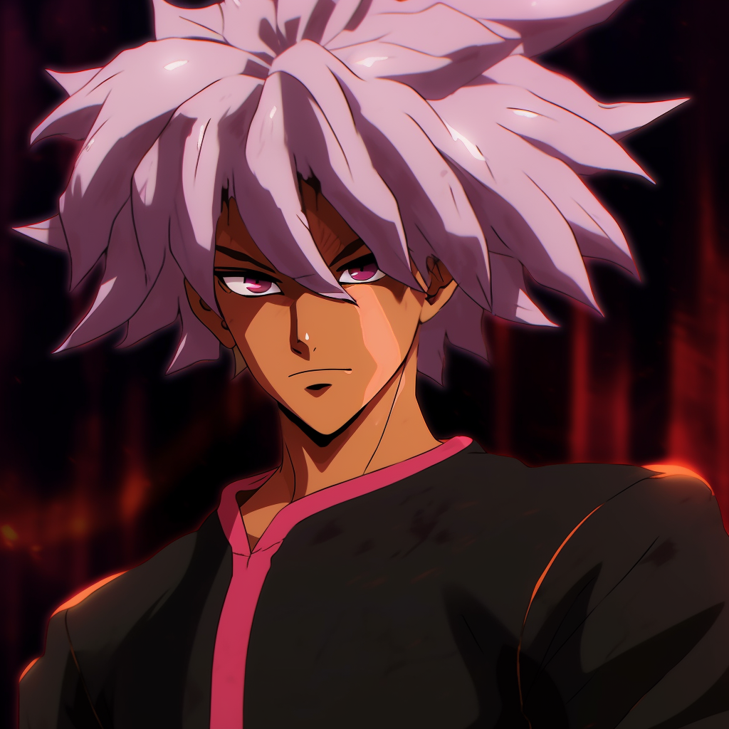 Goku Black Rosé demonstrating a power move, focus on high energy lines and brilliant colors. captivating black anime pfp collection