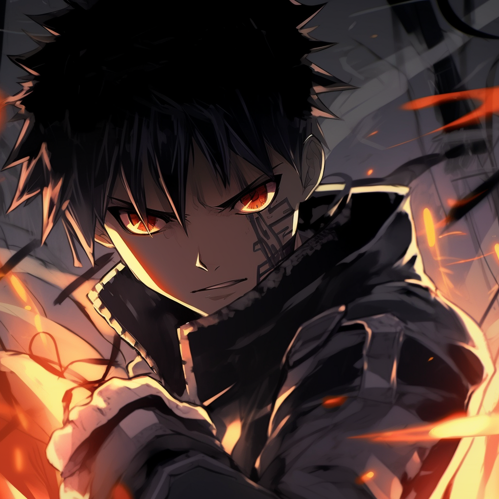 Black anime character dressed in formal attire, highlighted by meticulous details and elegant style. black anime character pfpHD, free download