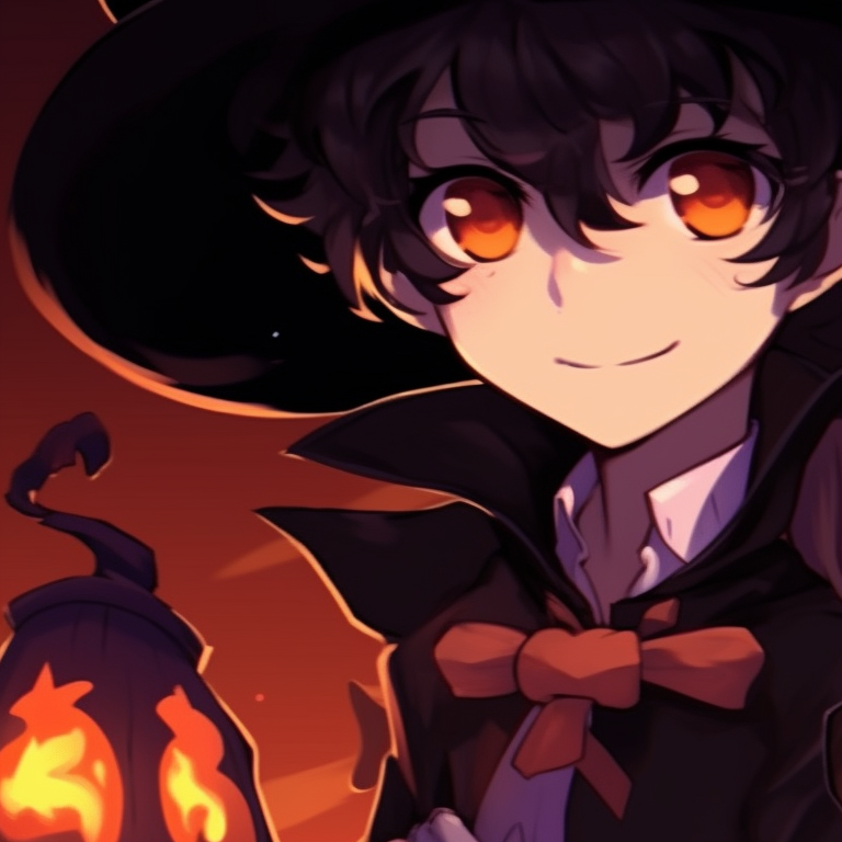 Two characters in quaint English-style clothing, aged stone and climbing ivy background cute matching pfp for couples halloween styled pfp for discord.