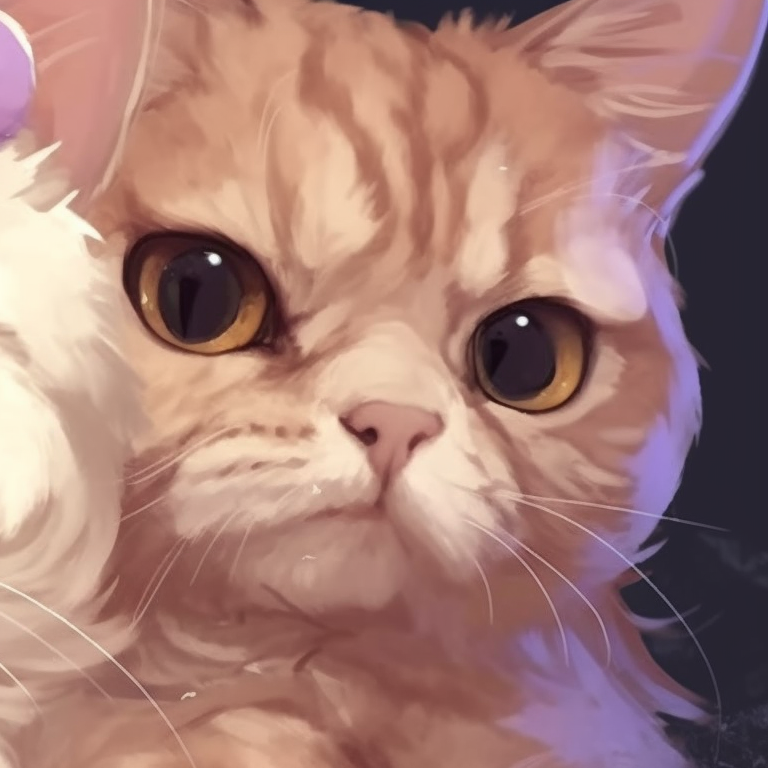 Two cat characters with matching ribbons, soft color palette, and exaggerated cute expressions. best matching pfp cat options pfp for discord.