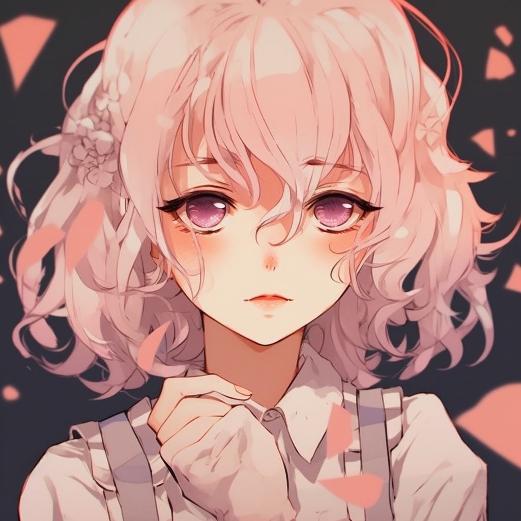 Anime character with an elegant and chic aesthetic, soft color palette and refined details. chic aesthetic anime pfp
