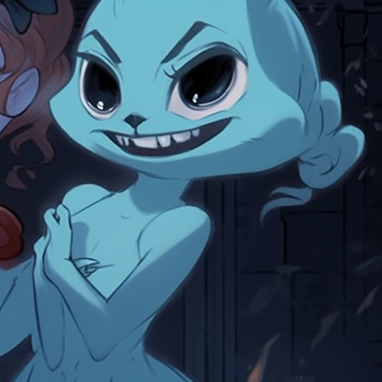 Snow White character in her laced Halloween costume, earthy colors with high contrast, a spooky-themed castle seen in the background. disney halloween matching pfp - for girls pfp for discord.