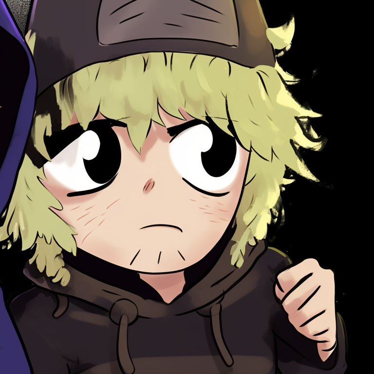 Tweek and Craig amidst Halloween symbols, eerie colors and expressive poses. south park tweek and craig spooky theme pfp for discord.