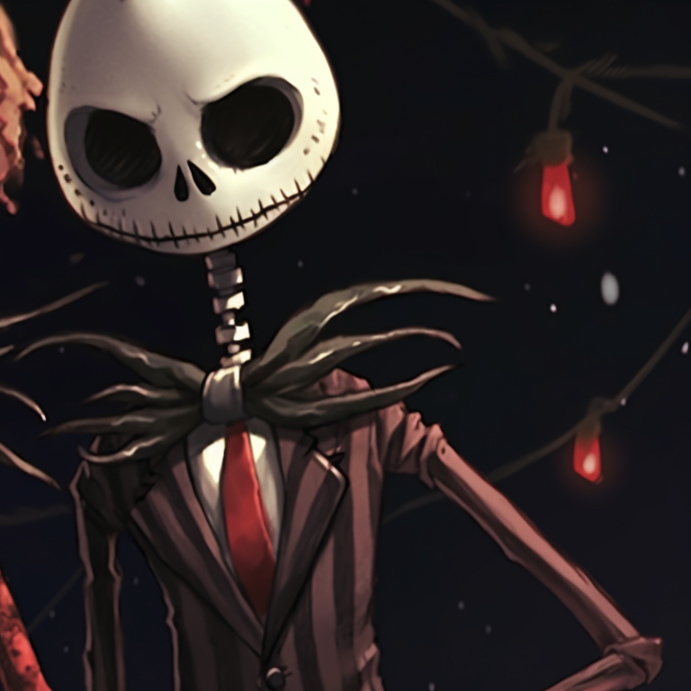 Skeleton characters exchanging presents, under a Christmas tree, with soft pastel shades. cute skeleton matching christmas pfp pfp for discord.