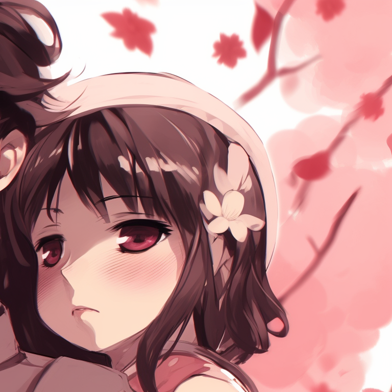 Two characters, calm expressions, in a serene landscape with mirrored reflections. cool memcchi matching pfp pfp for discord.