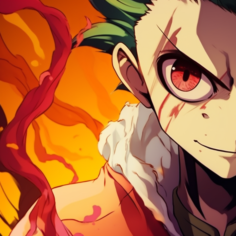 Two hunters in black and white, fearful expression against a spooky backdrop. hunter x hunter matching pfp halloween theme ideas pfp for discord.