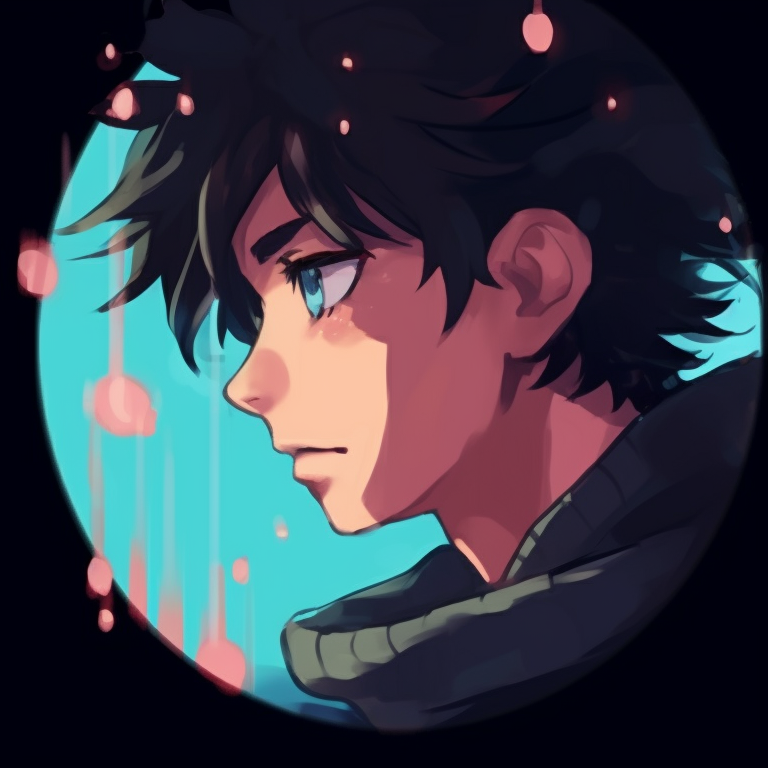 Two characters draped in winter attire, icy blue backdrop and cold shades predominant. aesthetic pfp discord in blue pfp for discord.