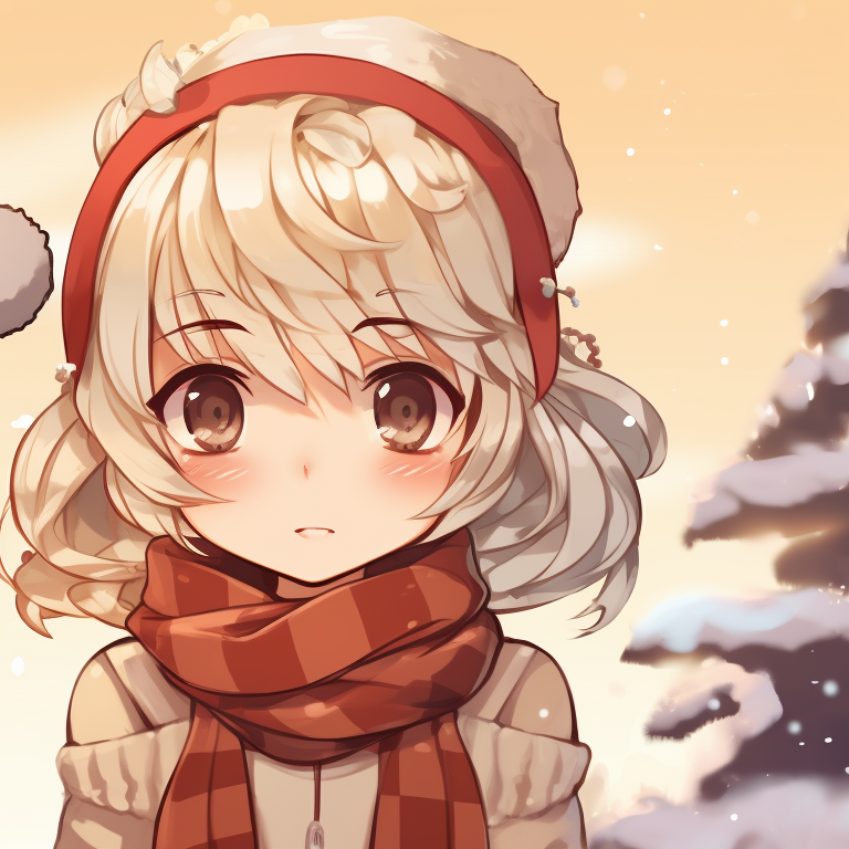 Two characters, exchanging gifts, soft or pastel hues and warm glow. rustic matching christmas tiktok pfp pfp for discord.