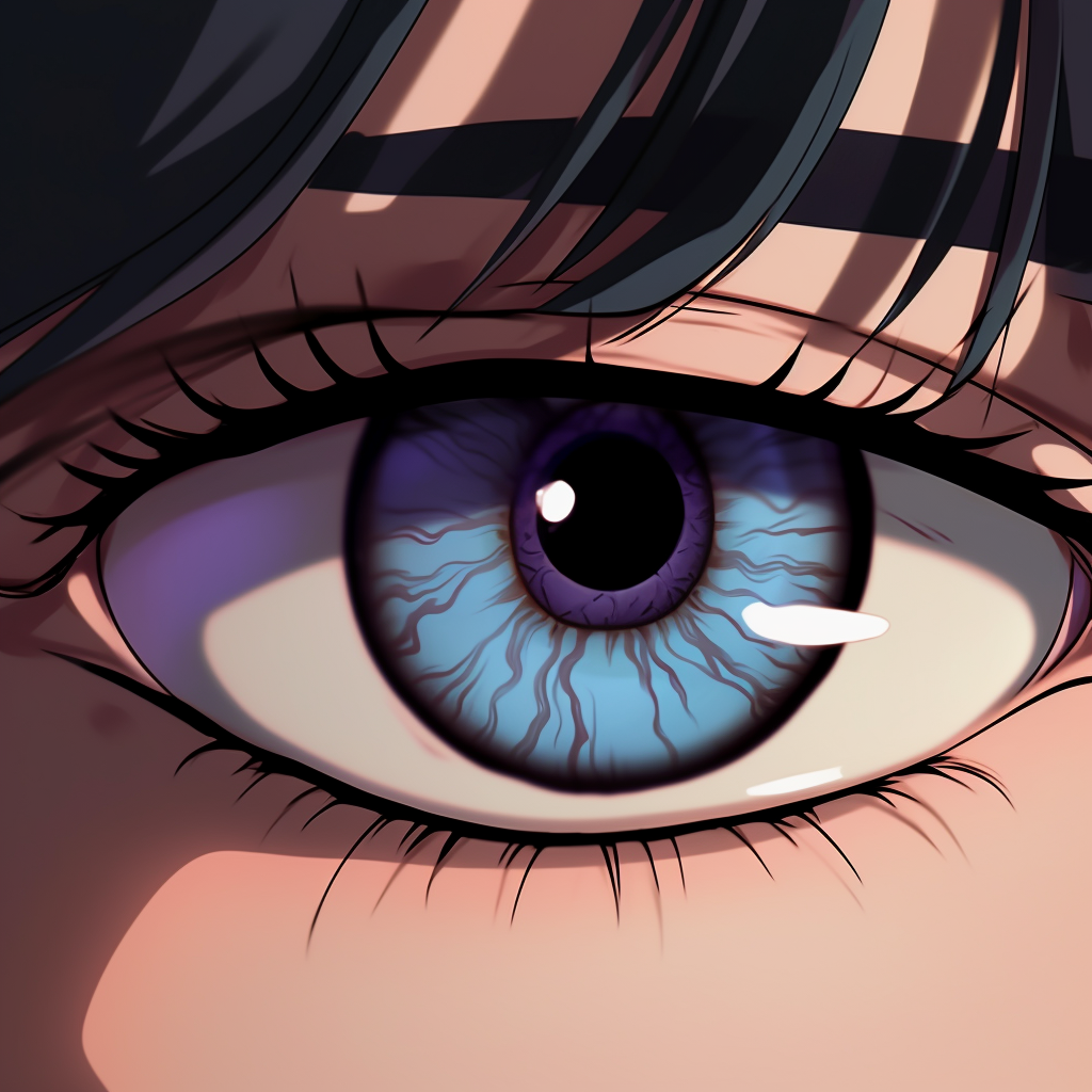 Signature tsundere glare, with a fine balance of light and dark tones, and sharp, vivid colors. epic anime eyes pfp girl images
