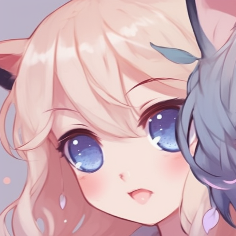 Two characters with sunflower motifs, warm colors and a sunny backdrop. super cute matching pfp for twins pfp for discord.