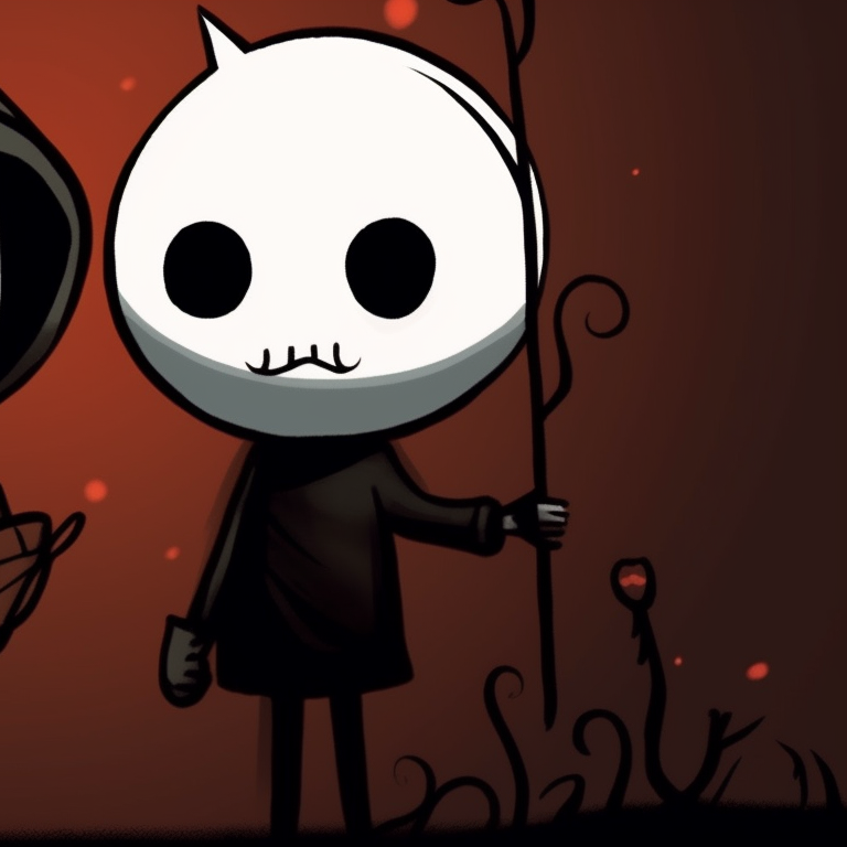 Stickman characters under a moonlit Halloween night, eerie colors and playful mood. stickman pfp with halloween backdrop pfp for discord.