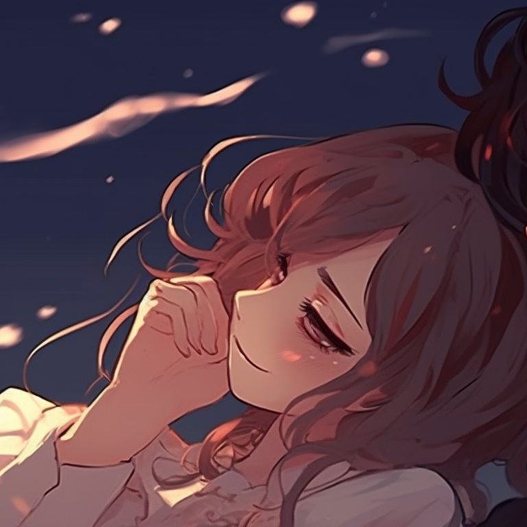 Two characters, bundled in warm clothes, muted color palette and snowy background, sharing an umbrella. pinterest matching pfp images pfp for discord.