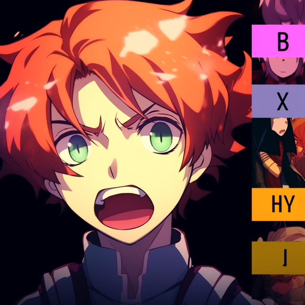 Cartoonish version of Tanjiro, stylized design and bold outlines. aesthetics of cringe anime pfp pfp for discord.