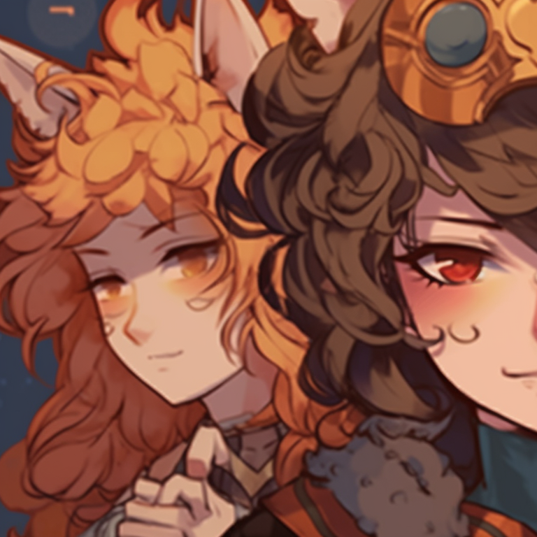 Three characters, pastel dream colors and illusionary elements. creative trio matching pfp pfp for discord.