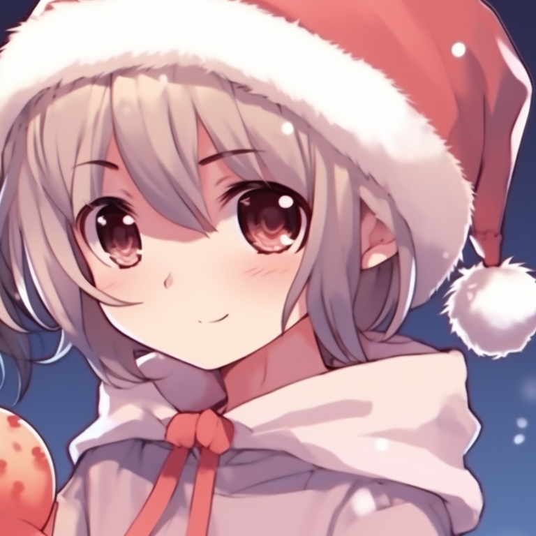 Close-up of two characters, fine details and warm, muted tones, sharing a scarf. the best matching cute aesthetic christmas pfp for use pfp for discord.