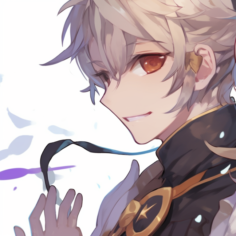 Two Genshin characters at sunset, warm colors being the major theme, showcasing the city of Mondstadt in the background beautifully crafted genshin matching pfp pfp for discord.