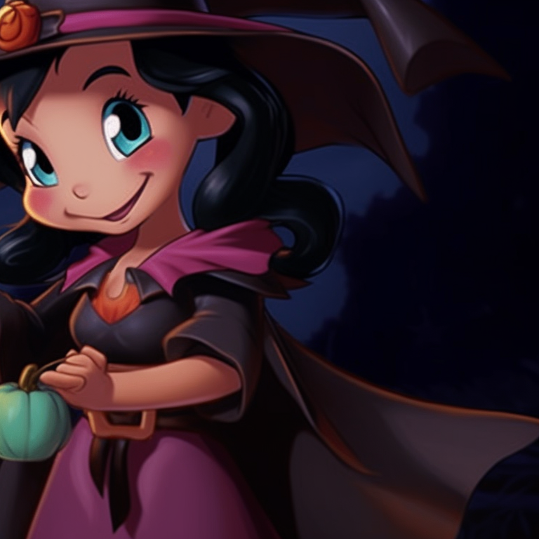 Jack Skellington and Sally, Tim Burton's style with dramatic shadows, wearing Halloween costumes. classic disney halloween matching pfps pfp for discord.