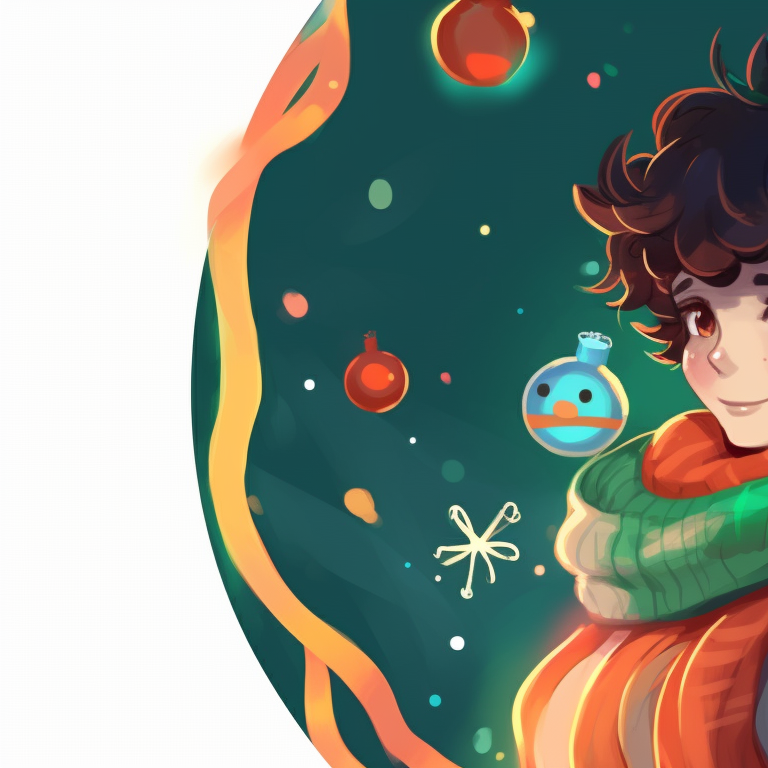 Two characters drinking hot chocolate, warm ambient tones and a cozy atmosphere. discord server pfp matching for christmas pfp for discord.