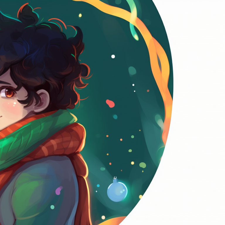 Two characters drinking hot chocolate, warm ambient tones and a cozy atmosphere. discord server pfp matching for christmas pfp for discord.