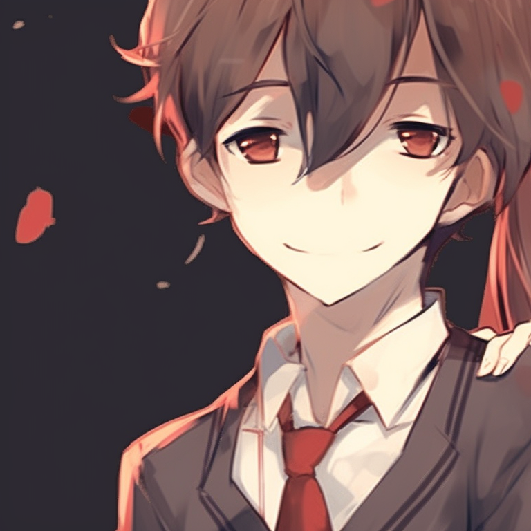 Two characters in adventurer's outfits, muted earthy tones, back-to-back stance implying readiness. anime best friends matching pfp concepts pfp for discord.