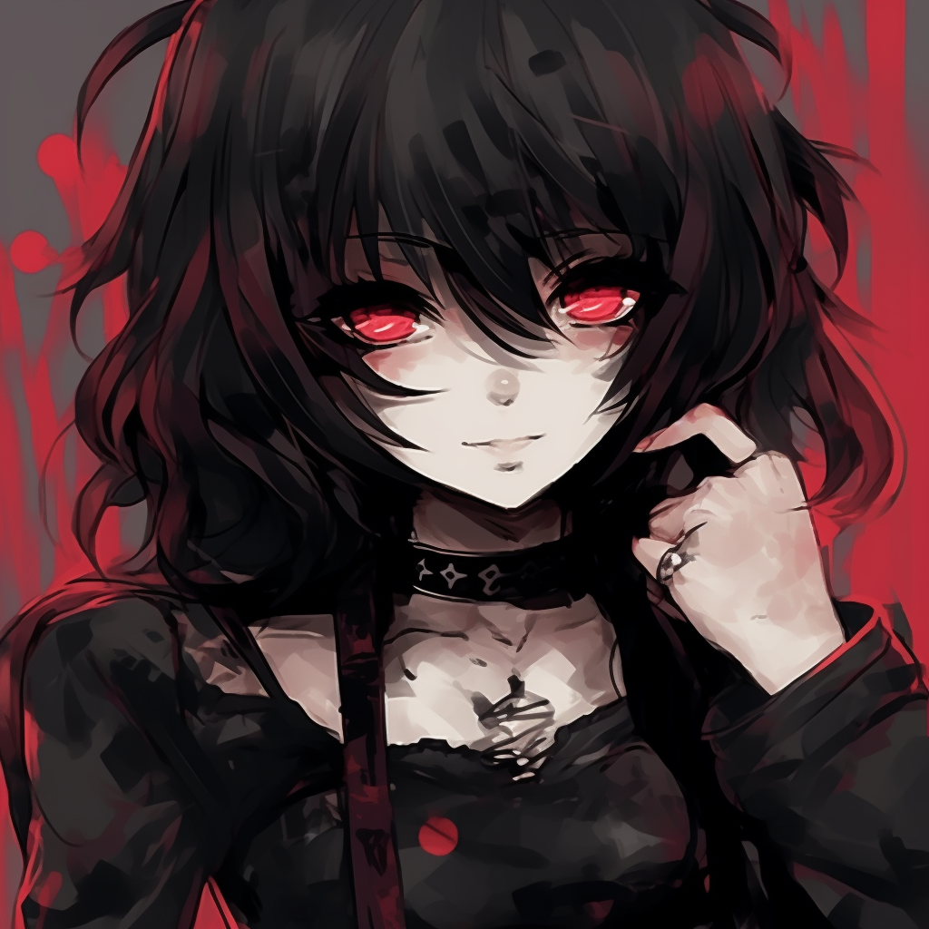 Anime character in a lonely setting, accentuating the emo theme, with soft hues and detailed backgrounds. iconic emo pfp anime