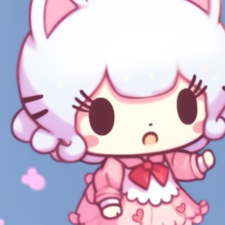 Hello Kitty characters in cute outfits, vibrant colors. hello kitty matching pfp ideas pfp for discord.
