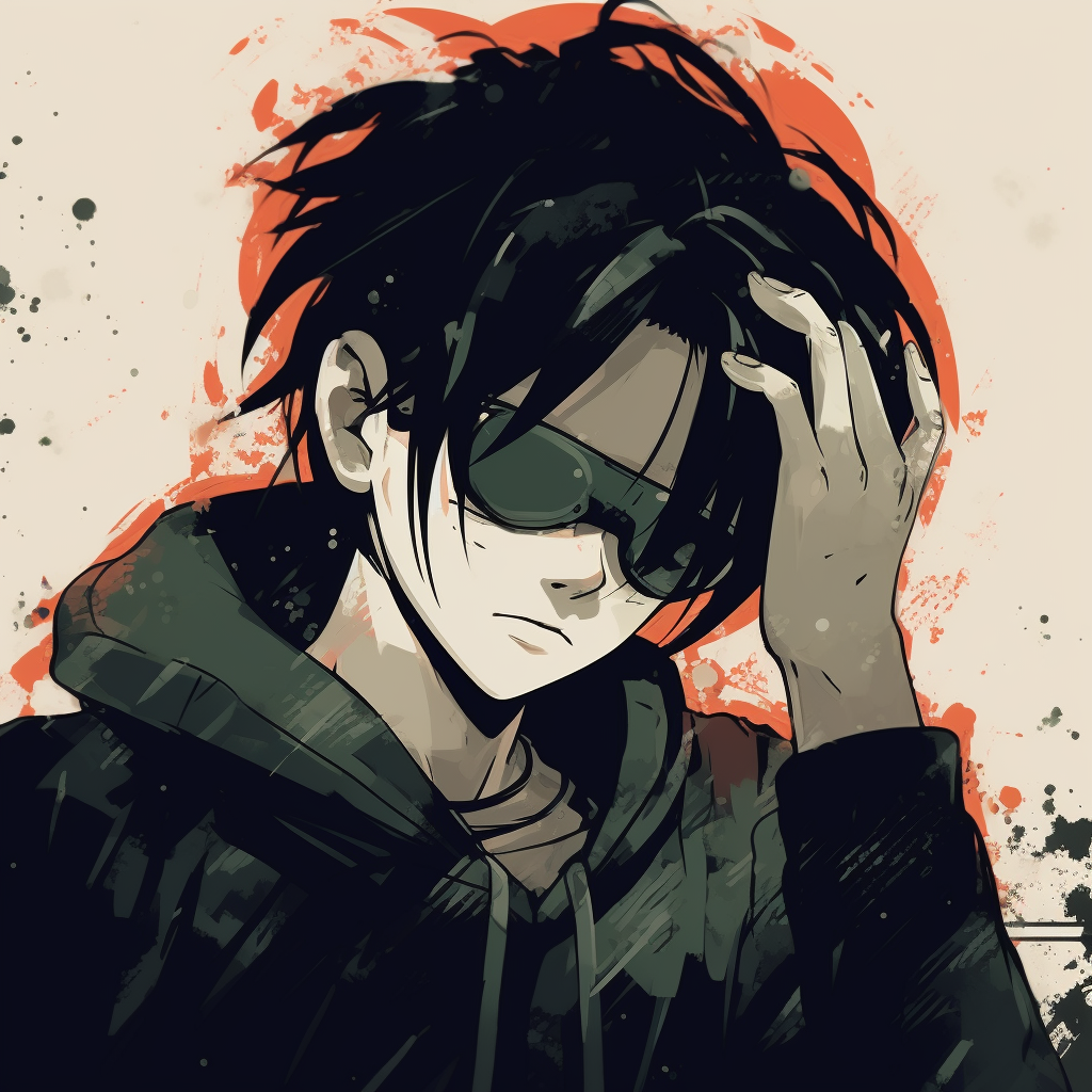 Dragon Ball Z character depicted in a grunge art style, accentuating bold lines and muted colors. appealing anime grunge pfp aesthetics pfp for discord.