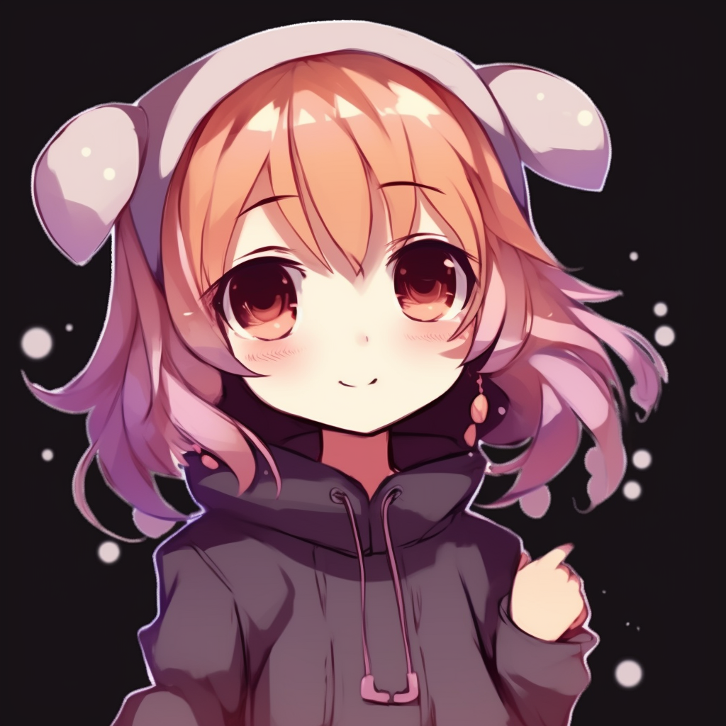 Cute Kawaii-style anime girl, soft shading and candy color palette. anime cute pfp styles