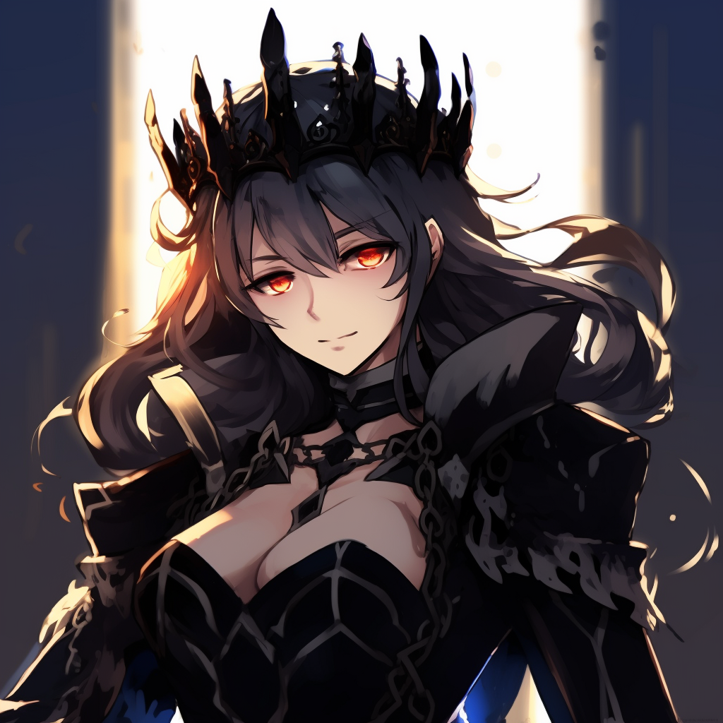 Noelle Silva from Black Clover, detailed silhouette and regal crown. female badass anime pfp