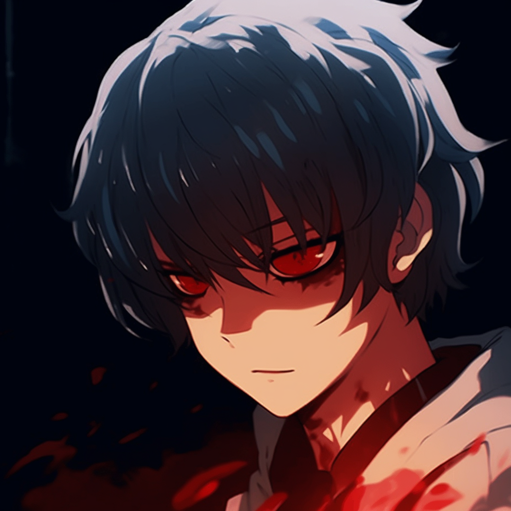 Transformation of Kaneki into his ghoul form, focus on the chilling aesthetic and sharp, angular lines. creative anime pfp gif ideas