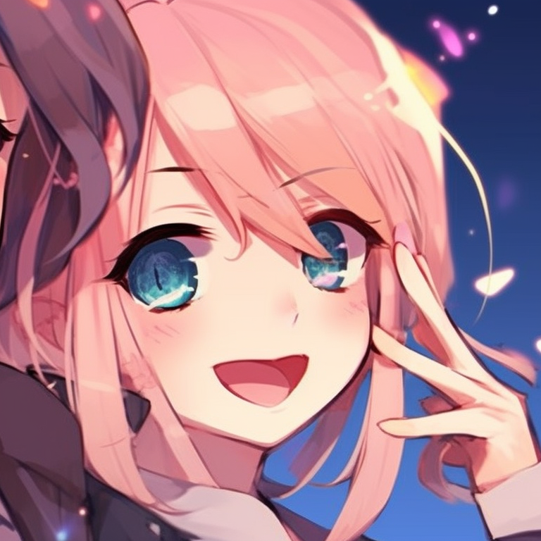 Two characters in school uniforms, clean lines and bright colors. cute matching pfp for besties ideas pfp for discord.