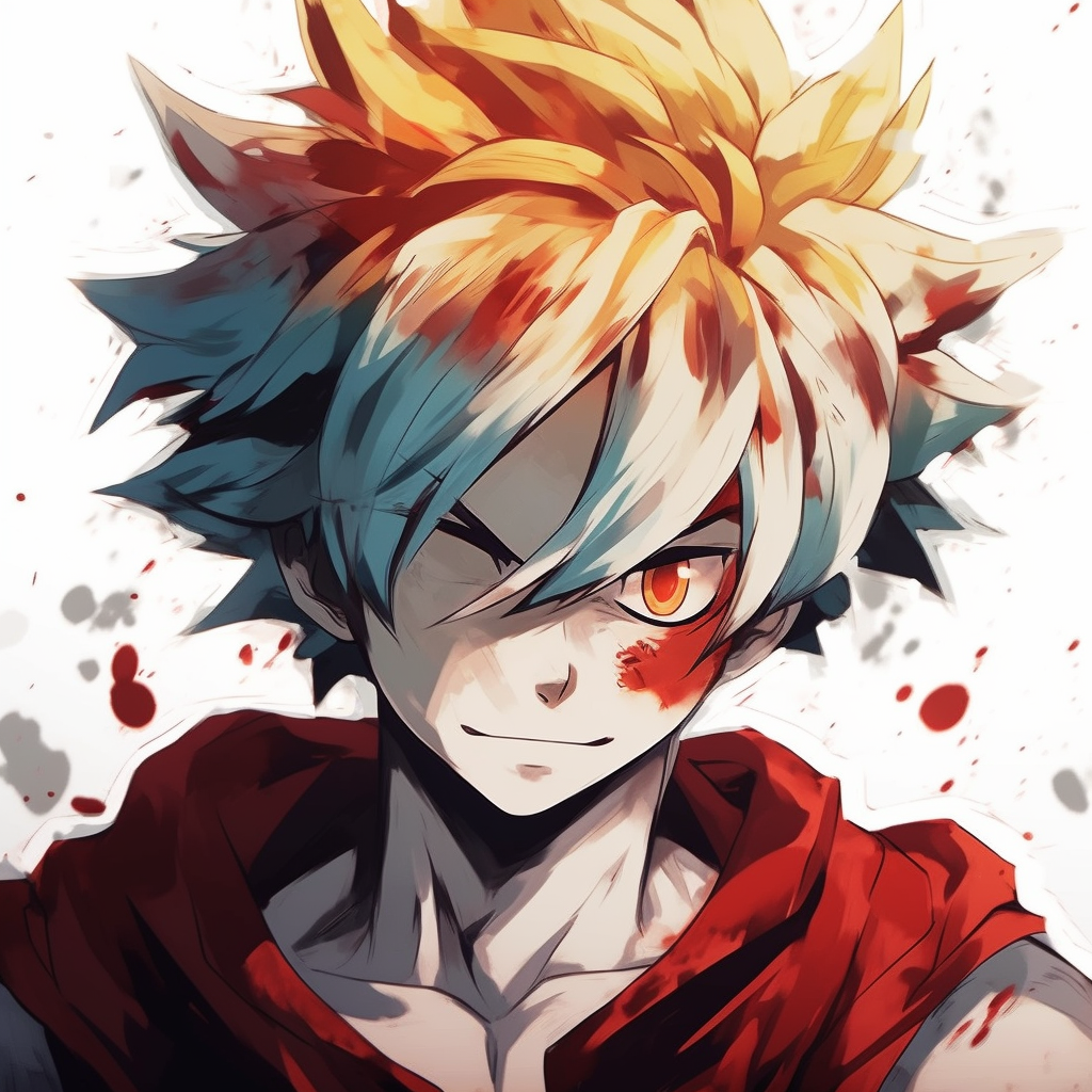 Teen Gohan from Dragon Ball Z in Super Saiyan form, prominent details and vibrant colors. popular anime characters pfp