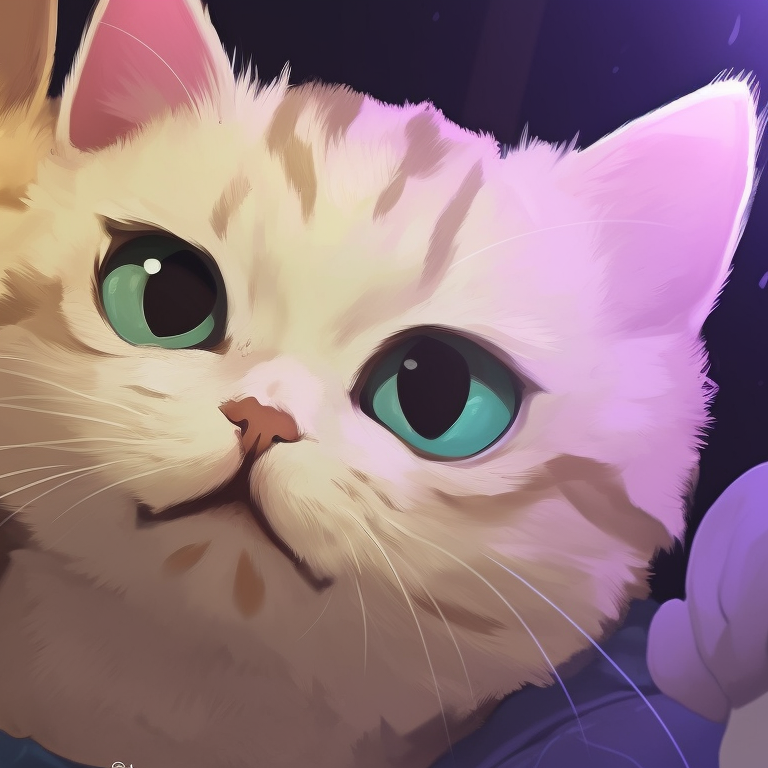 Two anime cats engaged in mischievous play, earthly tones and dynamic curvature. humorous cat matching pfp pfp for discord.