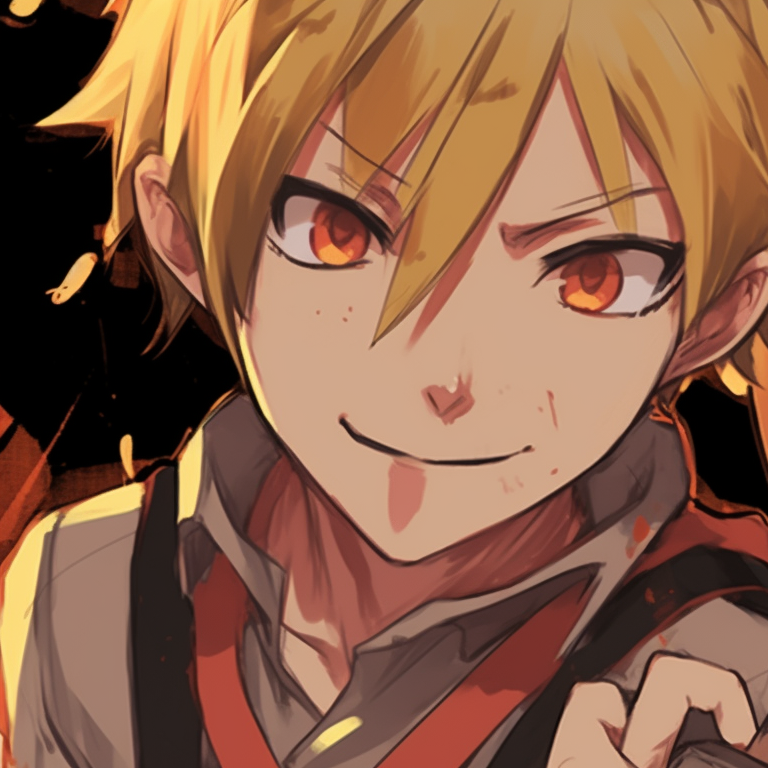 Denji and his devil, Pochita, poignant expressions, clear lines, and bright colors,displaying a strong bond. chainsaw man pfp for duo pfp for discord.