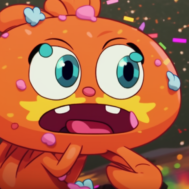 Two characters, Gumball and Darwin, laughing against a colorful and whimsical backdrop. gumball and darwin show pfp pfp for discord.