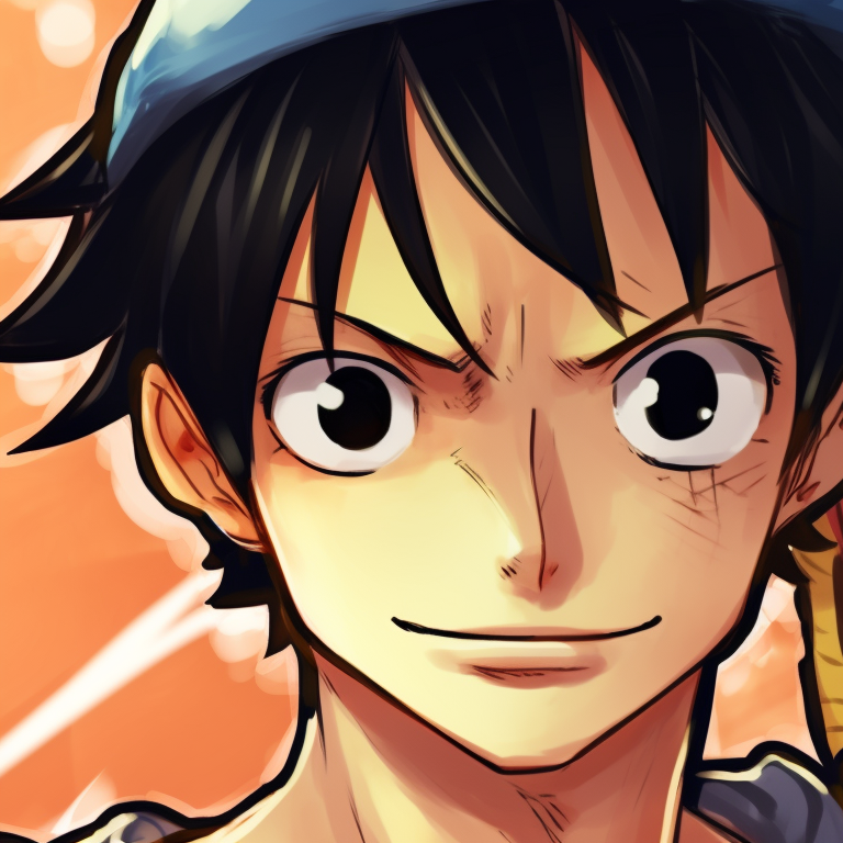 Two characters, casual pirate outfits, profound expressions, with Luffy's hat linking them. one piece matching pfp styles pfp for discord.