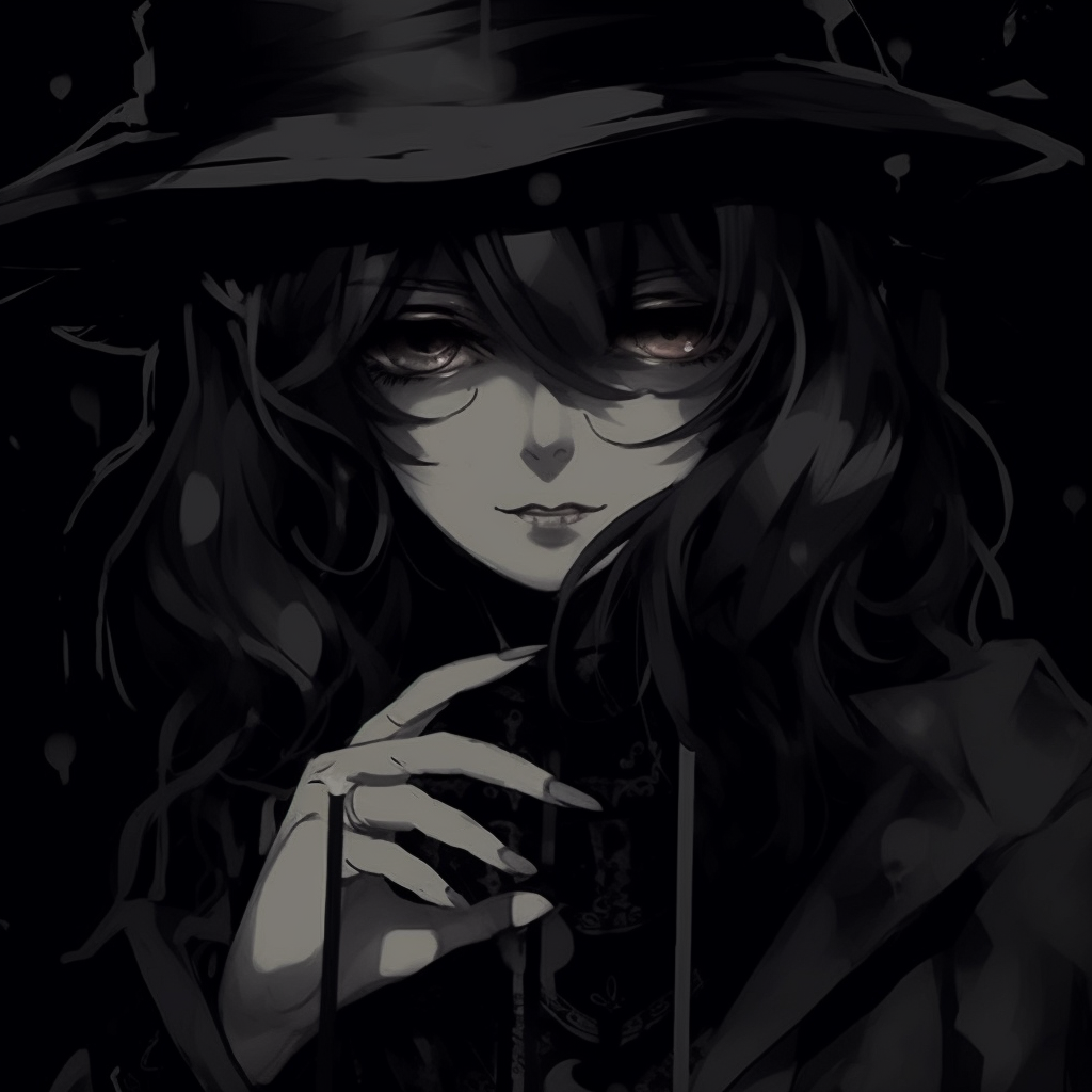 A character looking up at the starry night sky, dark blues contrast with specks of lights. anime pfp dark aesthetic inspiration pfp for discord.