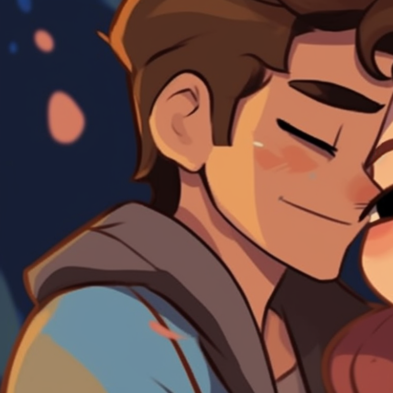 Two characters in vintage clothing, detailed expressions and a sepia-toned backdrop. vintage matching pfp for couples cartoon pfp for discord.