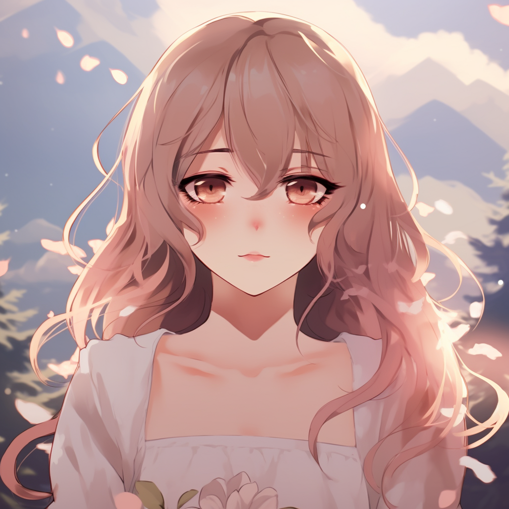 Mochi style anime character, exhibiting round, soft, mochi-like simplicity and pastel palette. anime cute pfp from popular shows