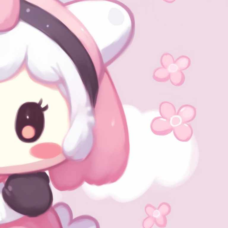 Two characters clad in teal outfits, pastel background, depicting a quiet moment of friendship. sanrio charming matching pfp pfp for discord.