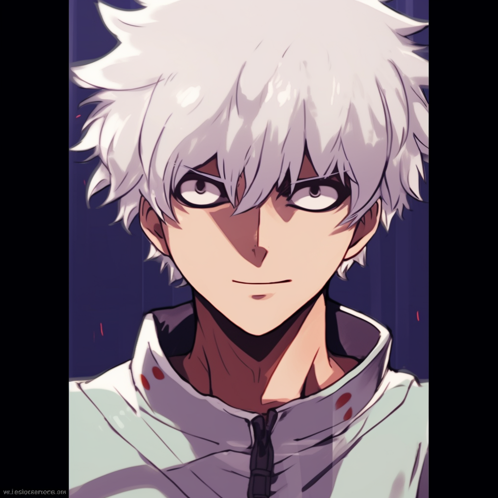 Gintoki Sakata from Gintama showcasing a funny staring expression, featuring his distinct characteristics and light color shades. top anime pfp funny pfp for discord.