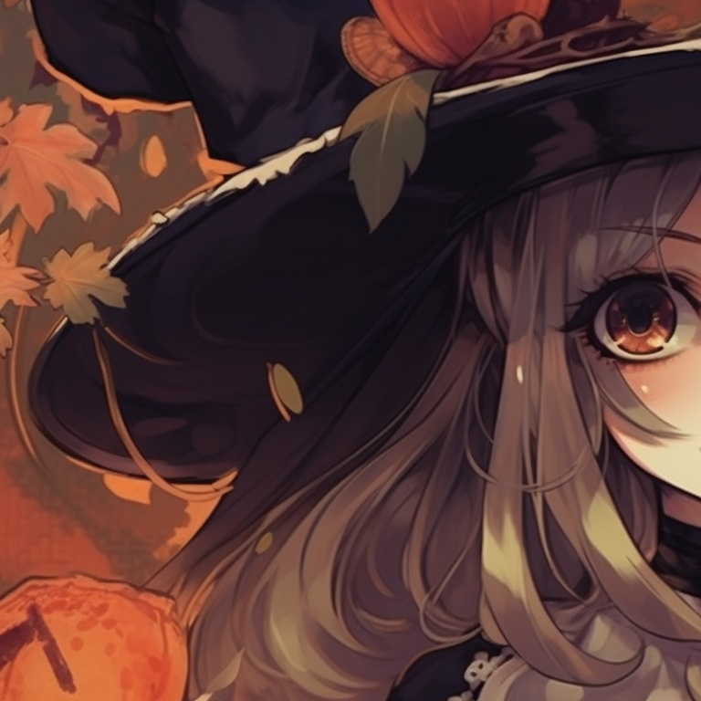 Two monstrous creatures, under a full moon, eerie colors, and dark silhouettes. halloween pfp themes pfp for discord.