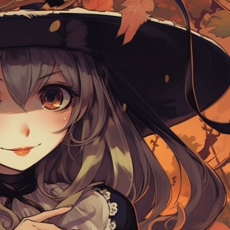 Two monstrous creatures, under a full moon, eerie colors, and dark silhouettes. halloween pfp themes pfp for discord.