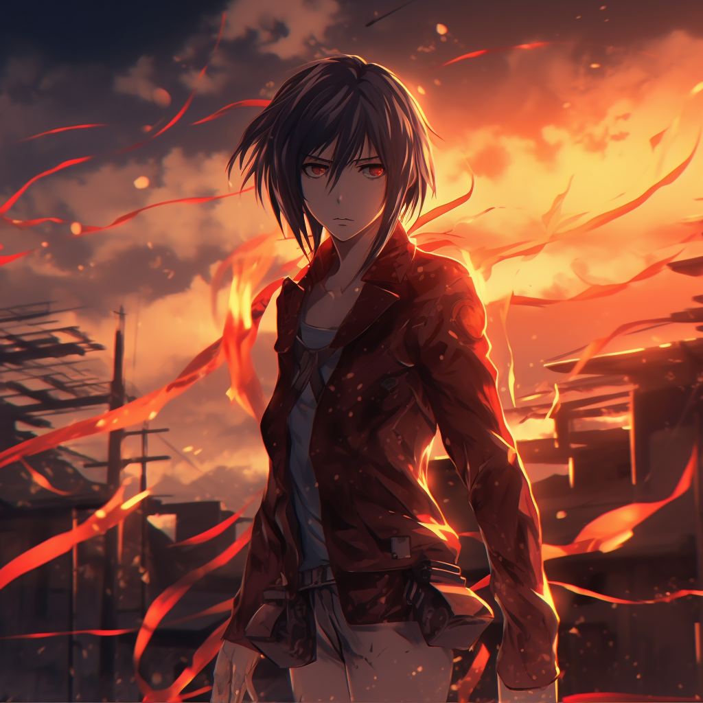 Levi Ackerman in his full gear, precise details and austere colours. computer 4k anime pfp