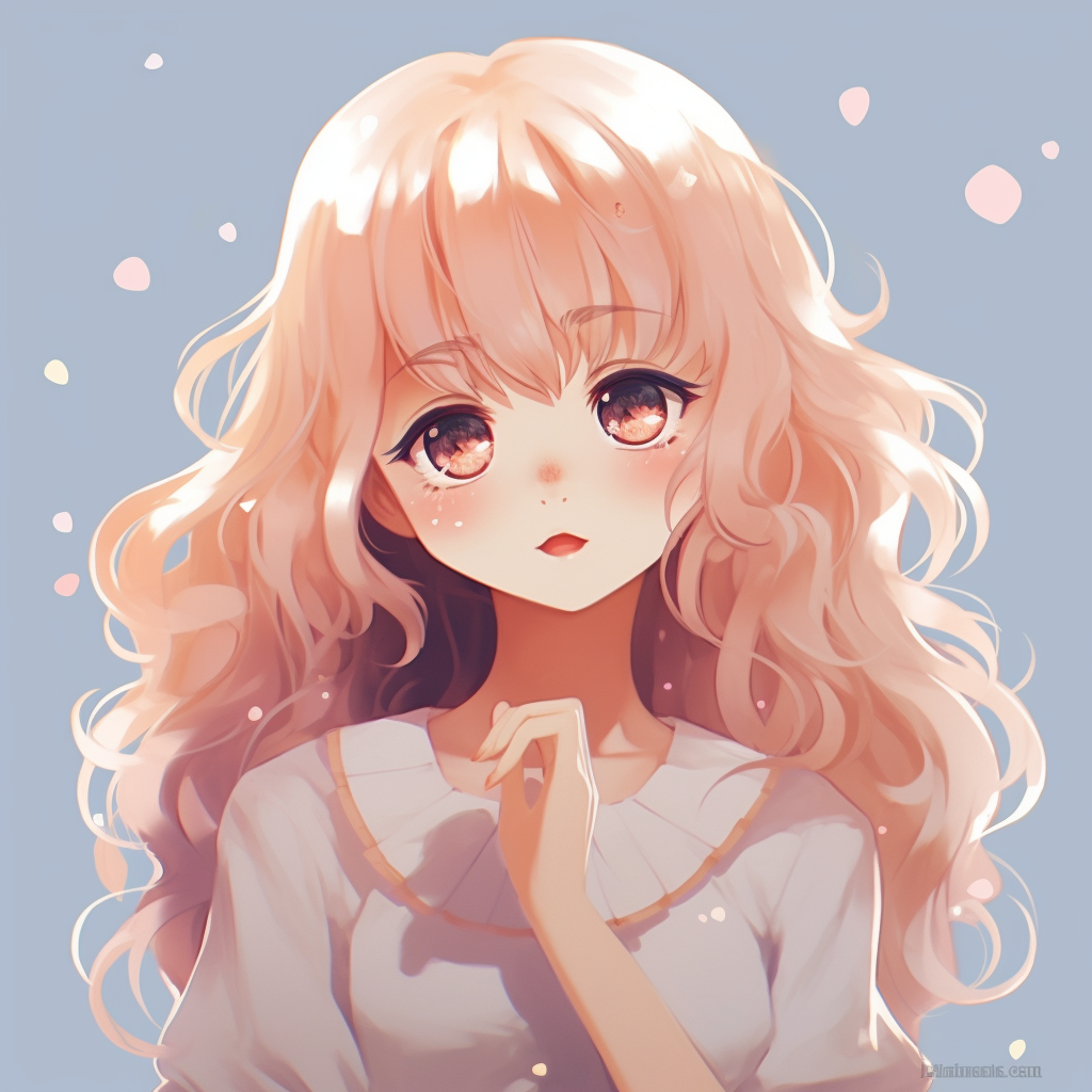 Peaceful anime girl with calm expression highlighted by soft color tones. cute aesthetic anime girl pfp pfp for discord.