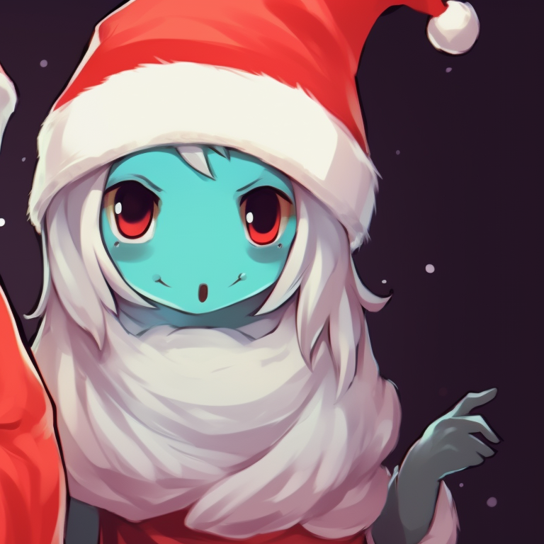Two ghost characters, one dressed as Santa and the other as a reindeer, bright colors and cute cartoon style. creative matching christmas pfp ghost themes pfp for discord.