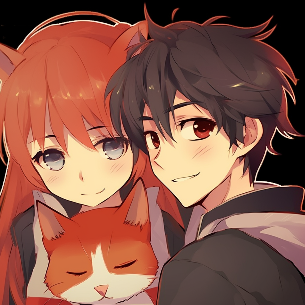 Ash holding Misty from Pokemon, a hint of shyness and warm colors. anime matching pfp couple ideas