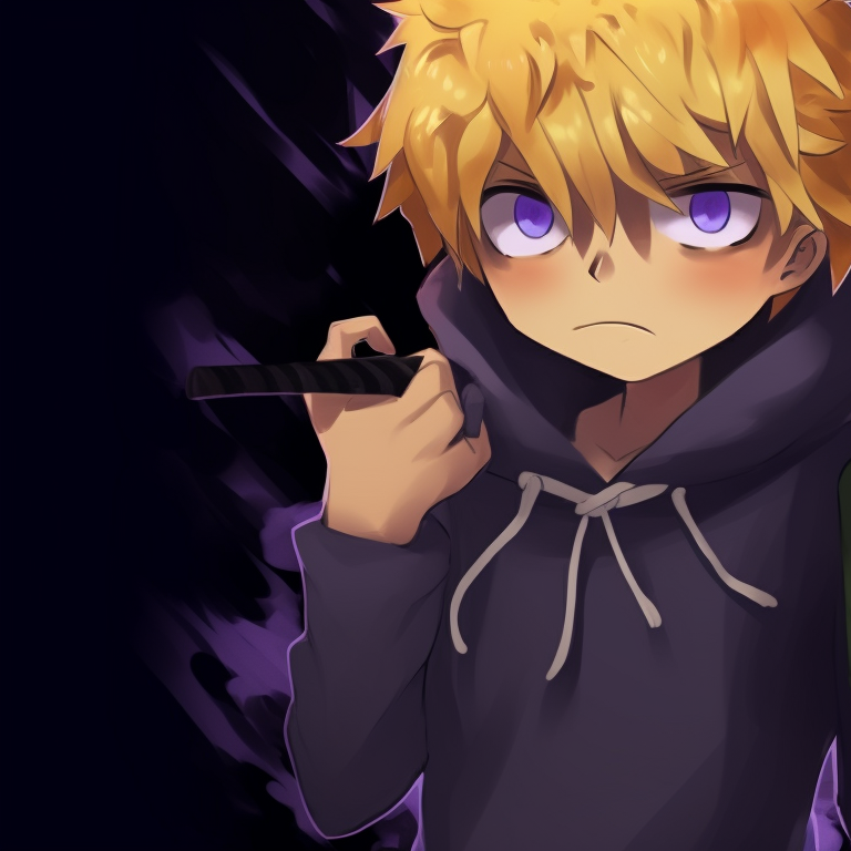 Tweek and Craig under a spooky moonlit sky, chilling atmosphere and pale luminous colors. tweek and craig halloween theme pfp ideas pfp for discord.