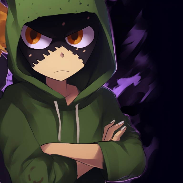 Tweek and Craig under a spooky moonlit sky, chilling atmosphere and pale luminous colors. tweek and craig halloween theme pfp ideas pfp for discord.